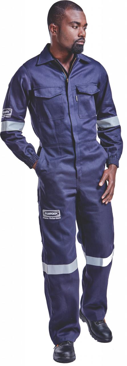 Boiler Suit Reflective Tape Guardex Navy. Sizes 34 - 60