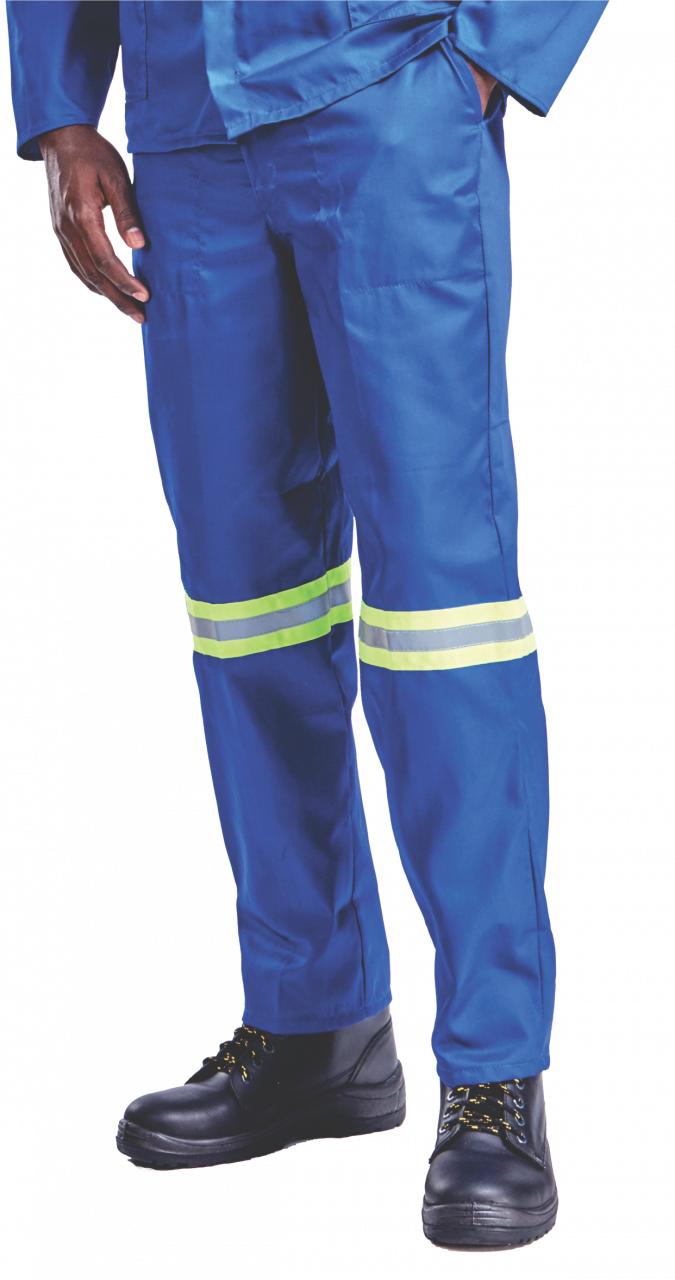 100% Cotton Conti Suit Trousers D59 - Reflective Tape. SABS. Roy