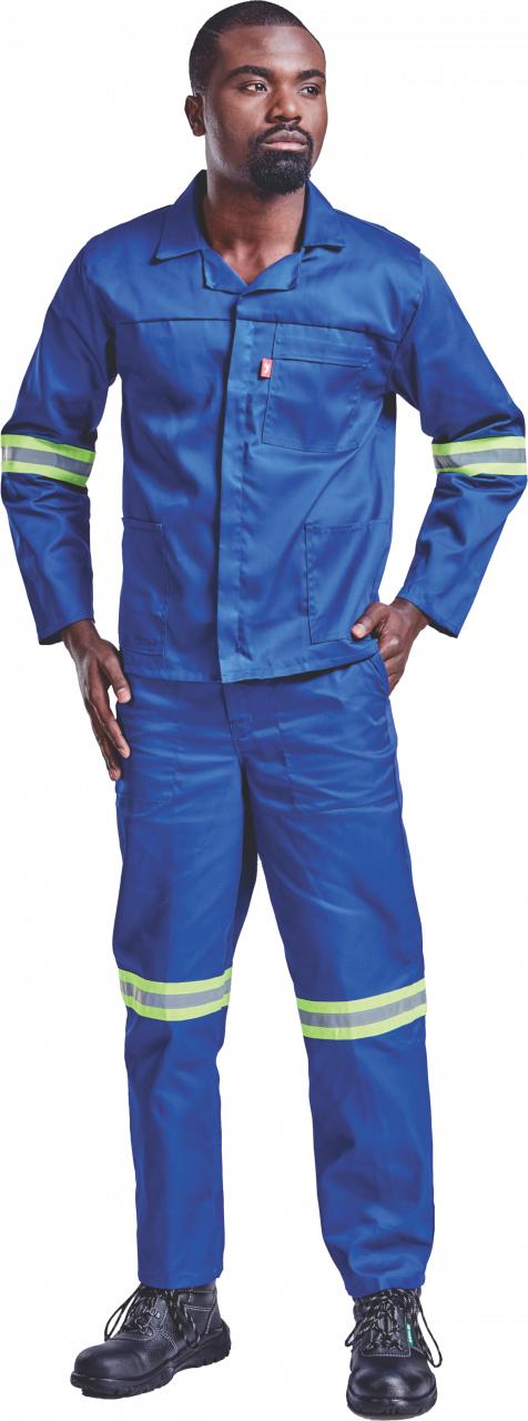 Conti Suit Poly Cotton Reflective Tape Royal Blue. Sizes 34 - 60