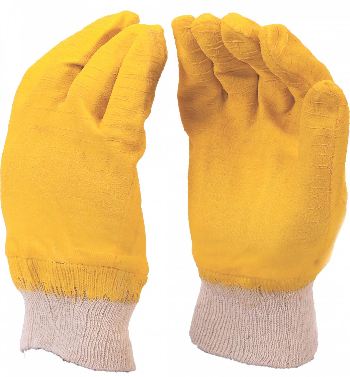 Latex Glove Commarex Fully Dipped Yellow 40Cm