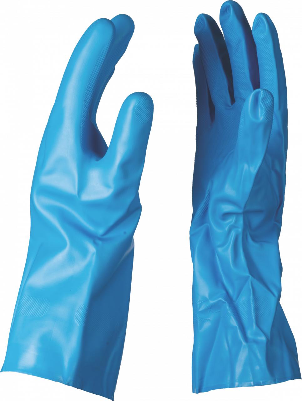 Glove Nitrile G25B Blue Lined M-XL