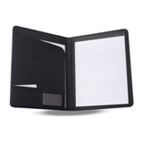 A4 bonded leather portfolio with pen and 50 page notepad   -Avai