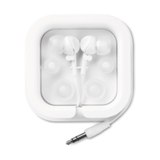 Silicone covered ear phones with 120cm cable -Available in: Whit