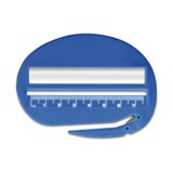 Letter opener ruler magnifier -Available in: Blue-White
