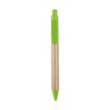 Bamboo and plastic ball pen - blue ink refill -Available in: Bla