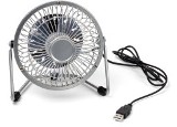 USB metal desk fan.  - Available in: Silver