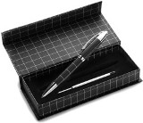 Lacquered metal ballpen with extra black refill, supplied in a g