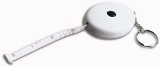 1.5m plastic household tape measure with black stop button. - Av