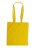 Coloured cotton exhibition/shopping bag with long handles 110gr/