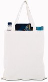 Natural coloured cotton exhibition/shopping bag with short handl