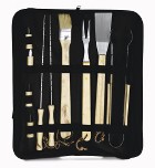 Ten piece Barbecue / Braai set in a nylon carry bag. - Available