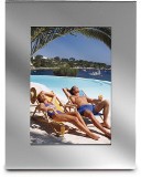 Oblong shaped aluminium photo frame with a 10cm x 15cm (4" x 6")