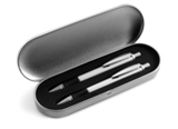 Escape pen set consisting of a metal ballpen and mechanical penc