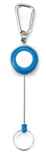 Round plastic key holder with approximately 60cm of retractable