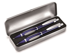 Vienna pen set, consisting of a metal barrel ballpen and a mecha