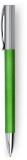 Plastic ballpen with metallic colour barrel with silver trim, bl