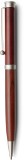 Alaska rosewood ballpen with silver metal clip, blue ink. - Avai