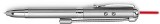 Two-in-one matt silver ballpen, PDA pen, flexible LED light, blu