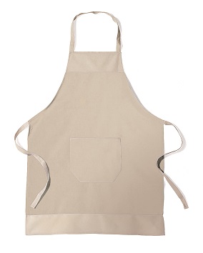 Cotton apron with front pocket,145g/m2. - Available in: Cream or