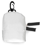 Foldable carrying bag in an attached pouch with a belt clip, 190