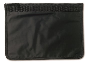 A4 70d nylon document case with a zipped pocket.