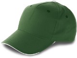 Five panel cotton cap with sandwich peak 100% cotton with a Velc