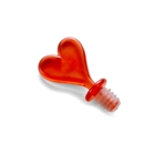Translucent heart shaped bottle stopper.