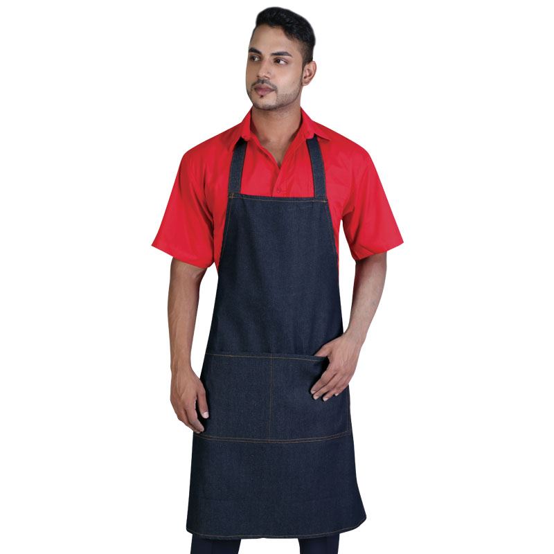 Bib Apron - Avail in: Black, Red, Navy, Denim , White, Khaki