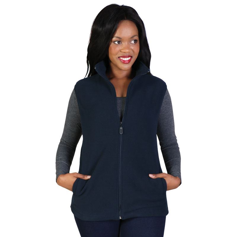 Belle Fleece - Sleeveless - Avail in: Black, Navy, Stone