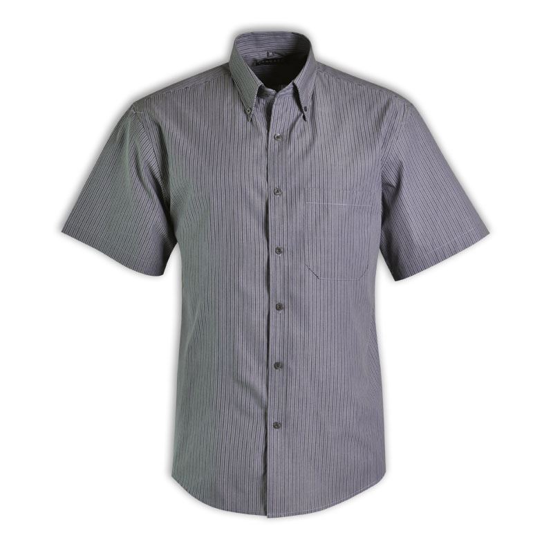 Cameron Shirt Short Sleeve - Stripe 6 - Avail in: Medium blue, S