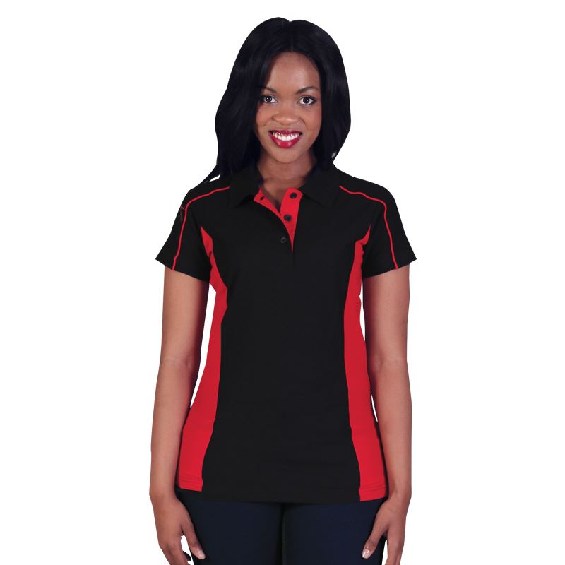 Ladies Stratus Polo - Avail in: Black/Lime, Black/Royal, Black/R