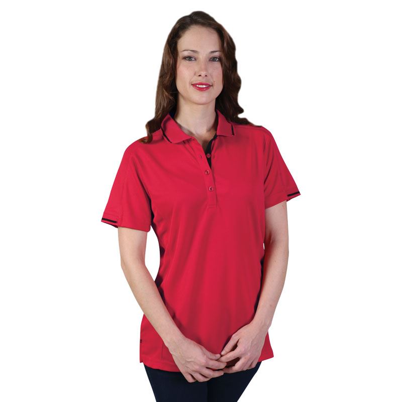Ladies Synergy Polo - Avail in: Red/Black, Lime/Navy, Navy/White
