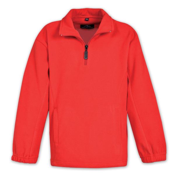 Youth Quarter Zip Fleece - Avail in: Red