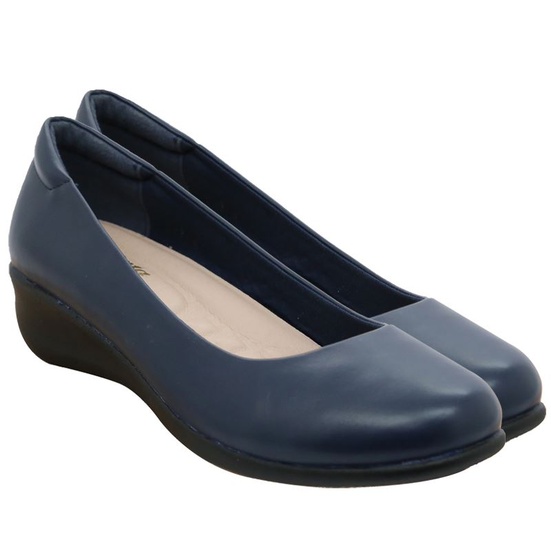 Bata Ladies Closed Slip On Pump - Avail in: Black, Navy