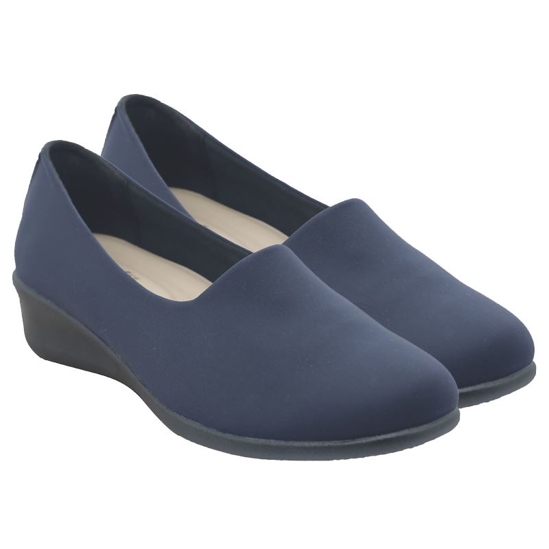 Bata Ladies Closed Slip On Shoe - Avail in: Black, Navy