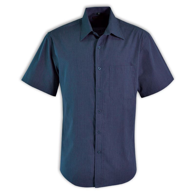 Matthew Shirt S/S - Check 1 - Avail in: Bottle, Black, Navy