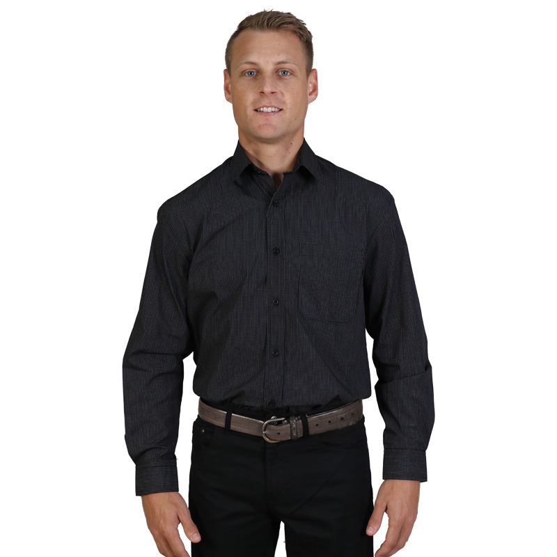 Matthew Shirt Long Sleeve - Check 1 - Avail in: Bottle, Black, N