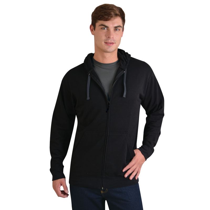 Classic Full Zip Fleece Hoodie - Avail in: Charcoal Melange, Bla