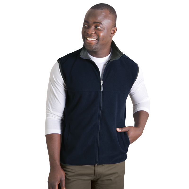 Sleeveless Microfibre Polar Fleece - Avail in: Black/Grey, Navy/