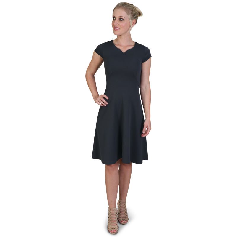 Sarah Dress - Avail in: Black, Navy, Charcoal