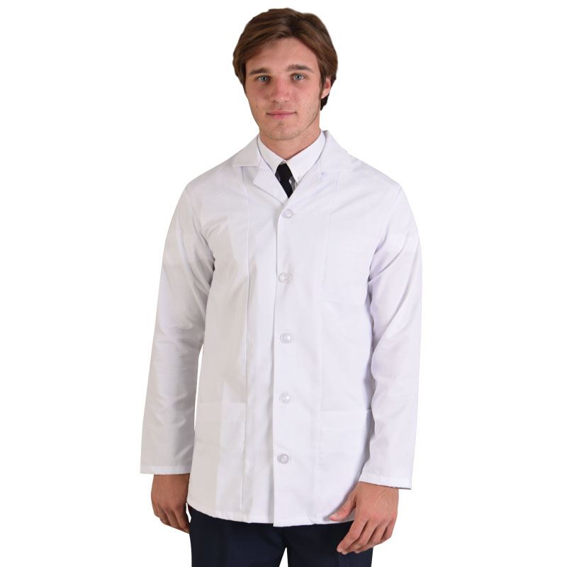 Tony Unisex Coat Long Sleeve - Avail in: White