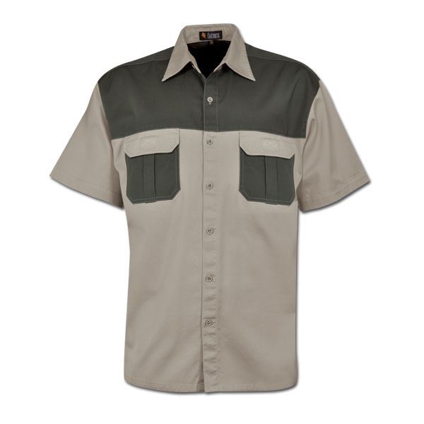 Mens Heavy Duty Two-tone Bush Shirt - Avail in: Stone/Slate Blue