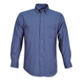 Mens Long Sleeve Woven Denim Shirt - Avail in: Navy