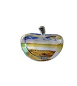 Crystal - Ripe Apple Shape - 60mm Diameter + Slice Crystal - Ripe Apple Shape - 60mm Diameter + Slice