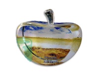 Crystal - Ripe Apple Shape - 80 X 80 X 25mm Crystal - Ripe Apple Shape - 80 X 80 X 25mm