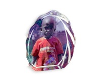 Crystal - Picture Frame With Ridged Halo - Vertical Diamond Egg Crystal - Picture Frame With Ridged Halo - Vertical Diamond Egg