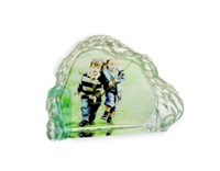 Crystal - Mountain Shape With Ridged Halo (120 X 80mm) Crystal - Mountain Shape With Ridged Halo (120 X 80mm)