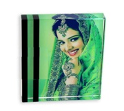 Crystal - Large Square With 2 Embedded Black Lines (125 X 115mm) Crystal - Large Square With 2 Embedded Black Lines (125 X 115mm)