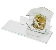 Crystal - Desk Set With Musical Windmill (Wind Up) And Place For Crystal - Desk Set With Musical Windmill (Wind Up) And Place For