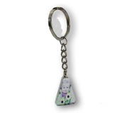 Crystal Keyring - Triangular Shape - 26 X 22 X 5mm